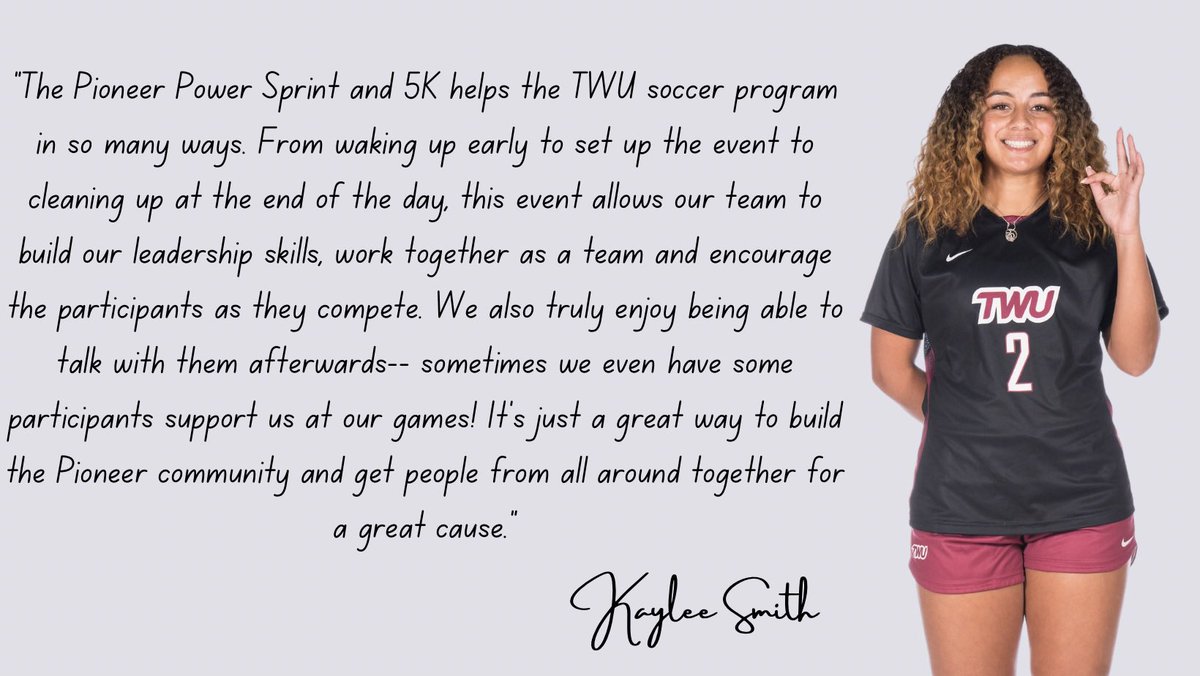 Hear from current TWU Soccer athletes of what your support means to them! 

Sign up today! 🔗 in bio