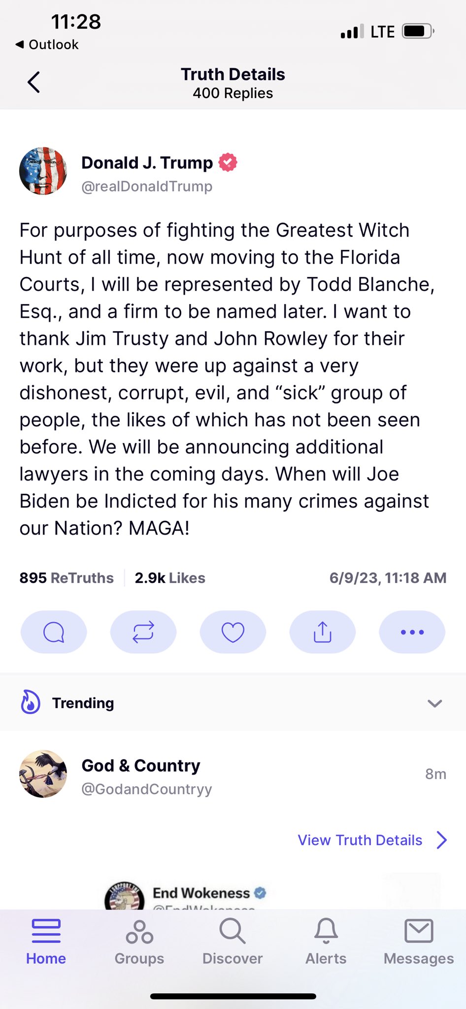 Alayna Treene on Twitter: "In a new joint statement from Jim Trusty