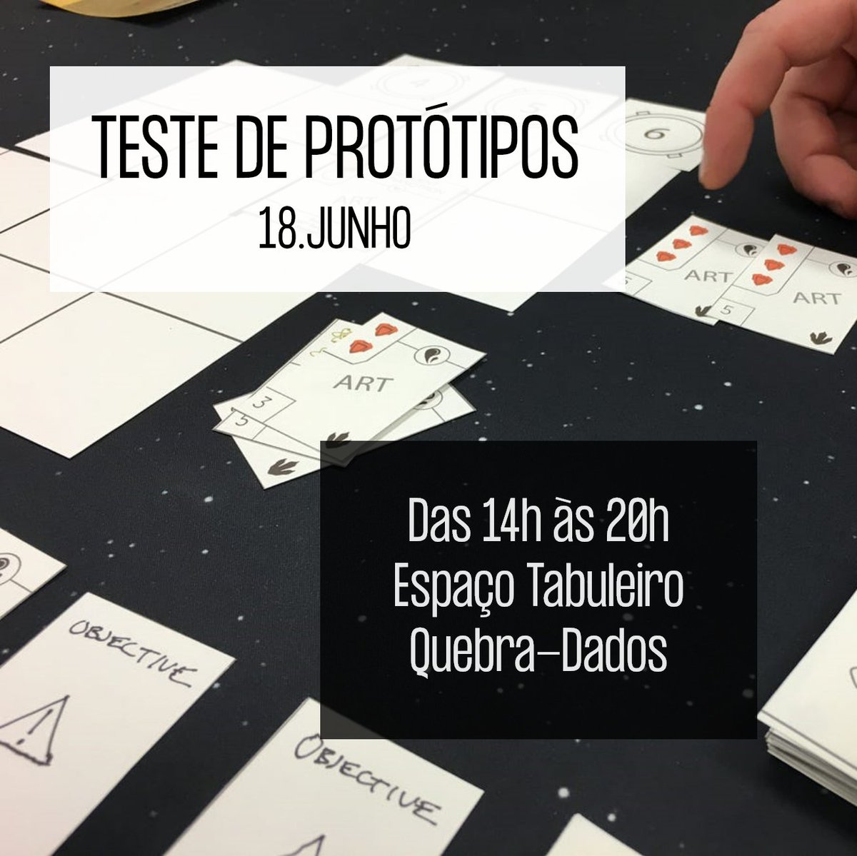 quebradados's tweet photo. Alguns associados da Associação Quebra-Dados estão a criar o seu próprio jogo de tabuleiro. Queres ajudar neste processo? 😁
No domingo dia 18 de junhovamos ter alguns protótipos disponíveis para testares!  Inscrições: https://t.co/kUfz5YeySz https://t.co/bSVm8AL27N
