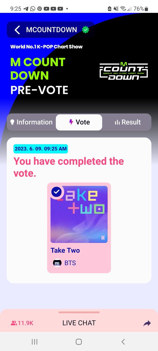 kurapikaholic's tweet photo. "TAKE TWO" ESTA NOMINADA EN LA PRE-VOTACION DE MCOUNTDOWN, VAYAN A VOTAR ‼️‼️

(https://t.co/qhJTiOFkfo) https://t.co/7EMuLBOMRD