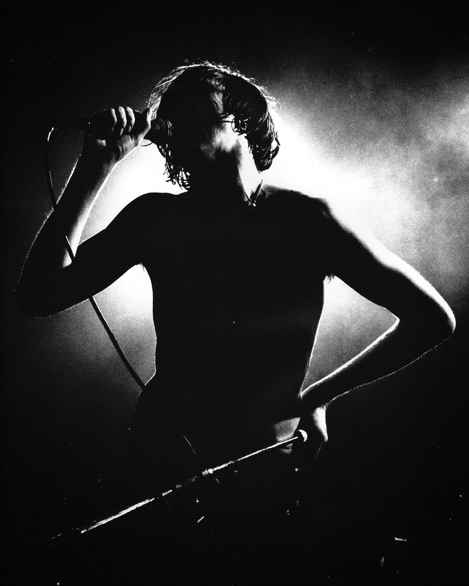 I took this photo of Brett Anderson, lead singer of Suede, while they performed at the Leadmill, Sheffield, in 1993. Thirty years ago this month. I was a student at Stradbroke College at the time, on the NCTJ press photography course. <a href="/suedeHQ/">Suede HQ</a> <a href="/TheLeadmill/">The Leadmill</a>