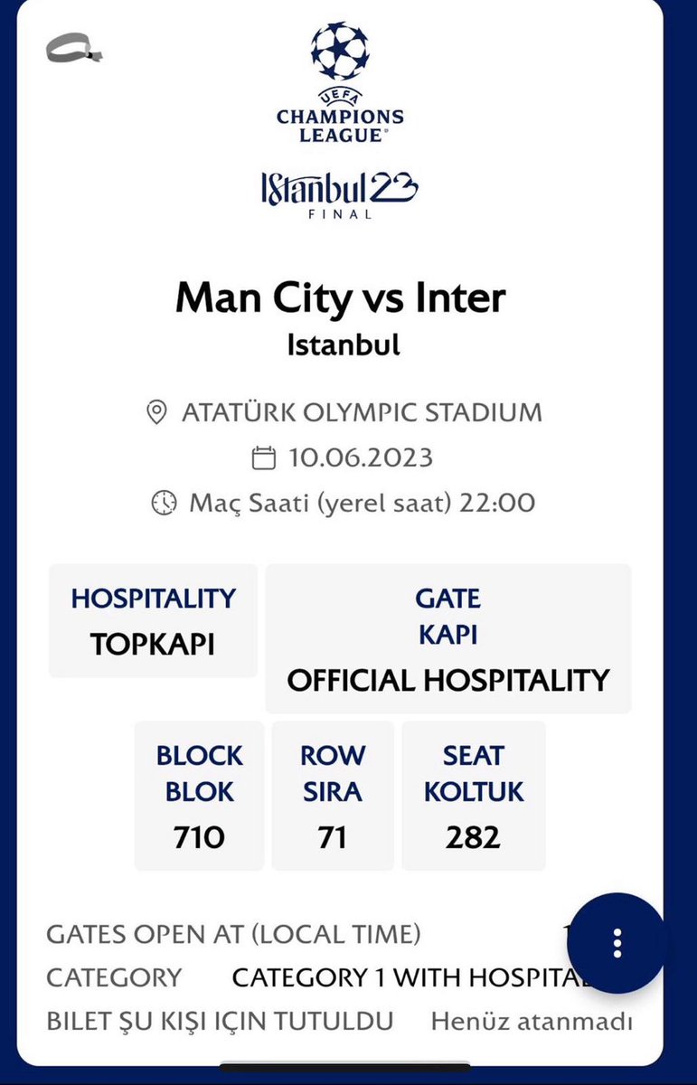 multiple tickets available. 
#UCLfinal #UCL2023 #UCLfinaltickets