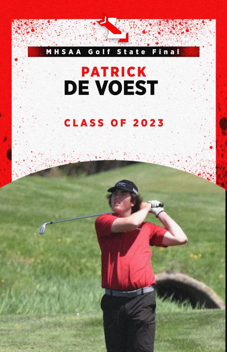 Lowellredarrows's tweet photo. Good luck to Patrick DeVoest who is playing today and Saturday in the @MHSAA Div 2 Individual Golf State Final! #GoRedArrows https://t.co/0iOSxnWO9Z