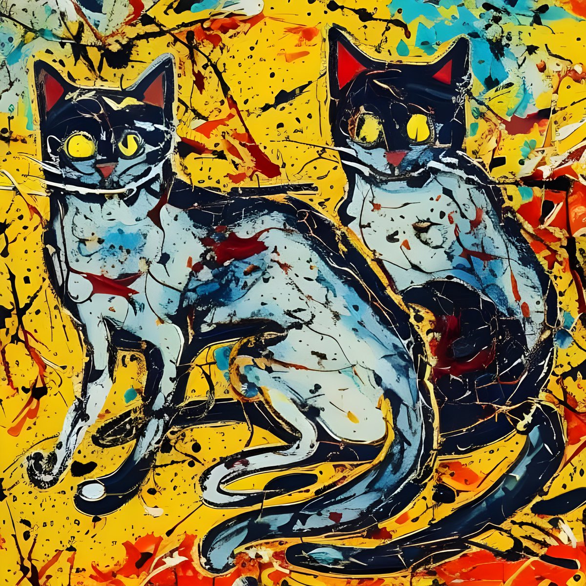 🎉 Exciting news! @UAGallery just minted my latest piece, 'Feline Harmony'! ✨ It represents the mystical connection we share with feline energy. 🌟 Grateful to UAGallery for bringing it to life🌠 
🔗👇
#SupportArtist #ArtisticExpression #FelineHarmony