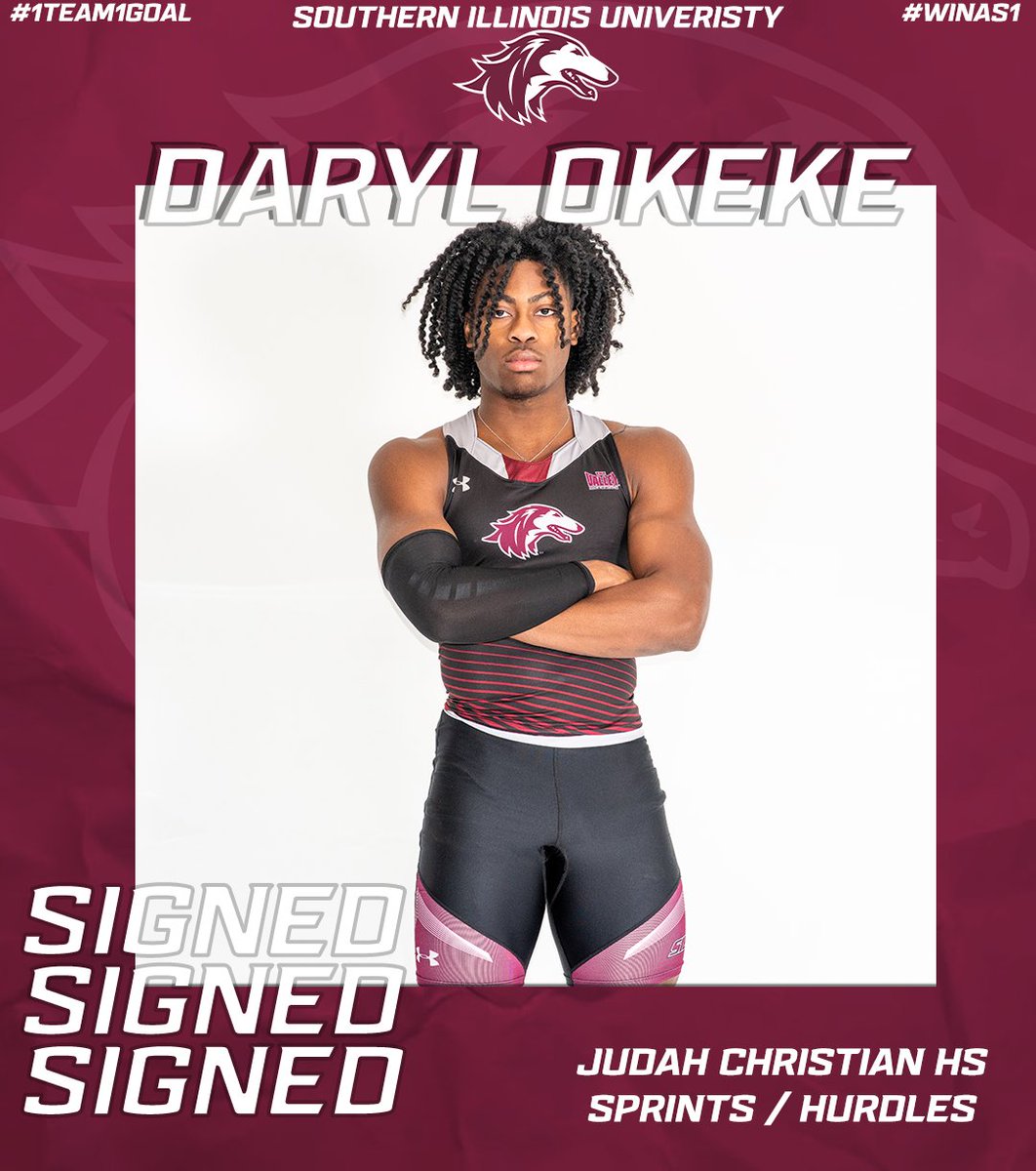 𝐒𝐈𝐆𝐍𝐄𝐃: Welcome to Southern Illinois, Daryl Okeke!! 🖊️
 
#1Team1Goal | #Salukis