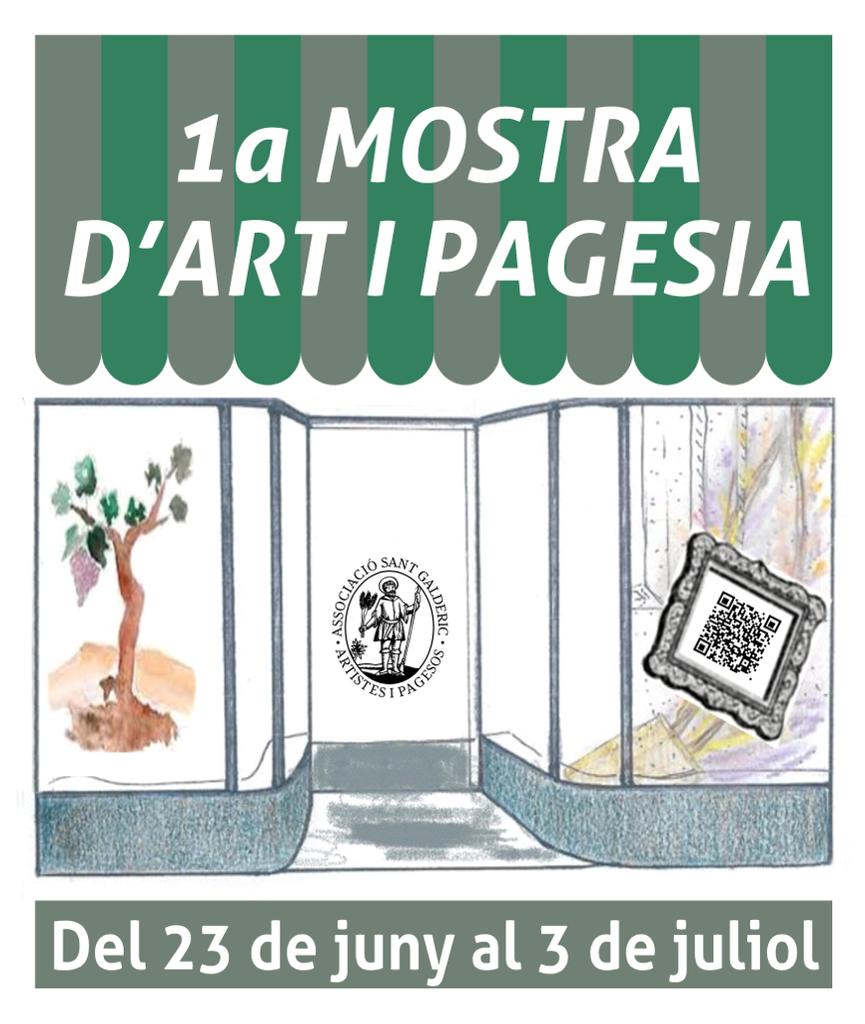 Aquest any per FESTA MAJOR, l´ Associació Cultural Sant Galderic de Rubí, organitza l´activitat ”MOSTRA D´ART I PAGESIA ”, amb la col.laboració dels comerços de Rubí .Del 23 de juny al 3 de juliol els comerços participants, exibiran MOSTRES D´ART I EINES DE PAGESIA👏👏❤️