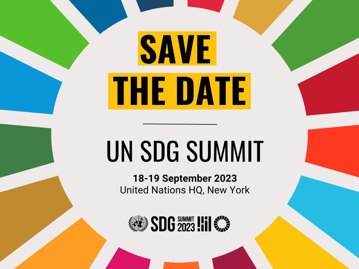 📢 The countdown for the SDG Summit has started!

🗓18-19 September 2023

Learn how you can join the discussion in the upcoming Summit and help scale up the achievement of the SDGs: bit.ly/45Rk91d