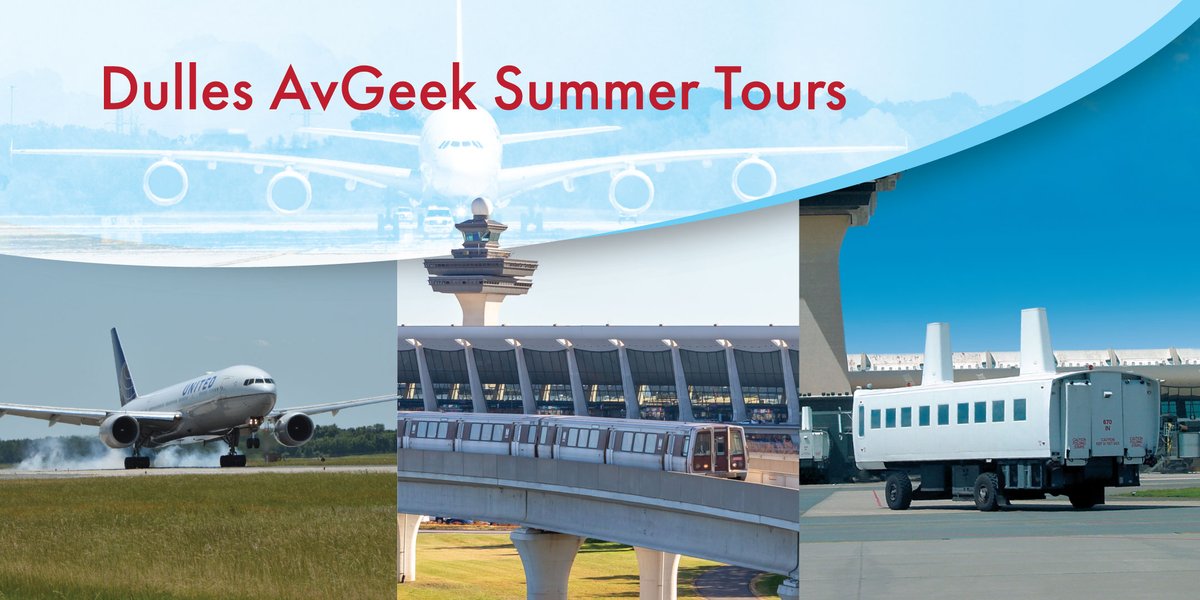 ✈️AIRPORT TOURS!✈️ We have 3 dates available for tours that will include plane spotting and stops not usually seen by the public. 

Tickets are FREE and will be available starting Saturday at 10 AM! 

Get all the info here: bit.ly/IADTours23 #SummerAtIAD