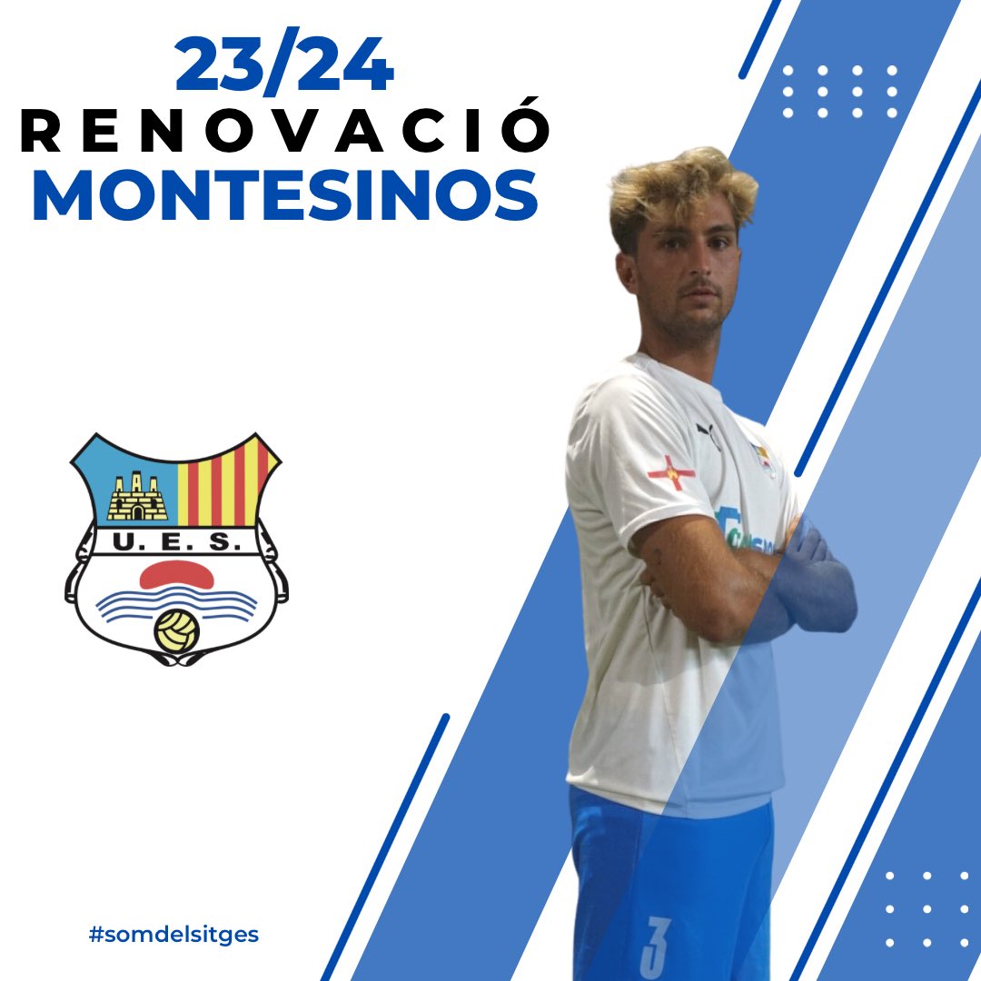 El Álvaro Montesinos també dona el si i seguirà un any més amb nosaltres 🤝🏼

Tot i la joventut, una garantia en defensa.
Seguirem disfrutant del teu futbol! 🤍💙

#somdelsitges