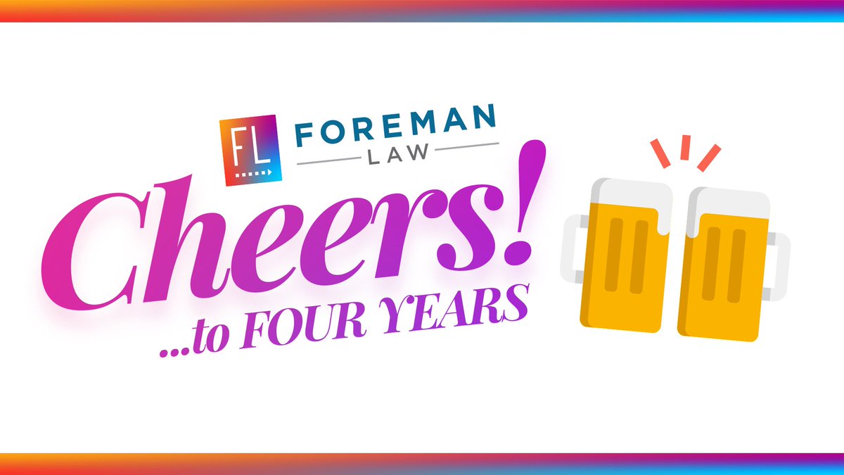 Save the Date to Celebrate!
Join our team and the Wichita Regional Chamber of Commerce as we celebrate four years of Foreman Law!
Thursday, June 29
4-5 p.m.
Foreman Law Offices