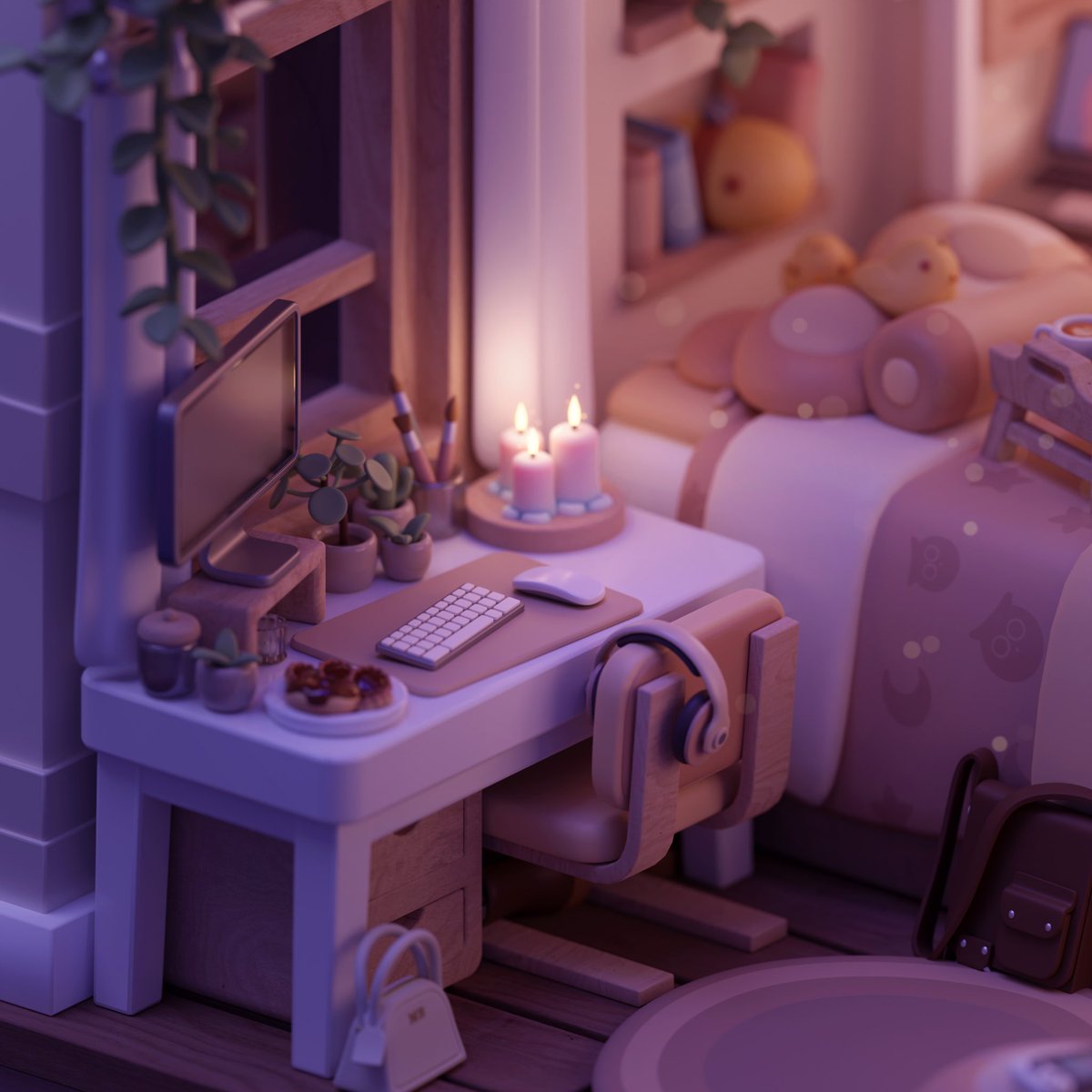 miaboaz's tweet photo. Night Close-Ups 🌙 Collab with @Yannizs 

#b3d #blender3d https://t.co/WFgteSFW0F
