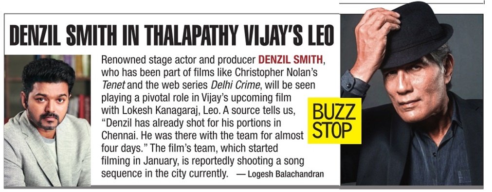 #DenzilSmith in #Thalapathy #Vijay's #Leo

@actorvijay #ThalapathyVijay @DenzilLSmith @Dir_Lokesh