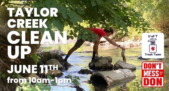 What better way to end #CanadianEnvironmentWeek than with a clean up?

This Sunday from 10:00am – 1:00pm, join <a href="/dontmesswthedon/">dontmesswiththedon</a>, @uofttrashteam, <a href="/PortsToronto/">PortsToronto</a>, <a href="/TRCA_HQ/">Toronto and Region Conservation Authority</a> and <a href="/swimdrinkfish/">Swim Drink Fish</a> to clean up the banks of Taylor Creek, preventing litter from travelling to the Don River &amp;