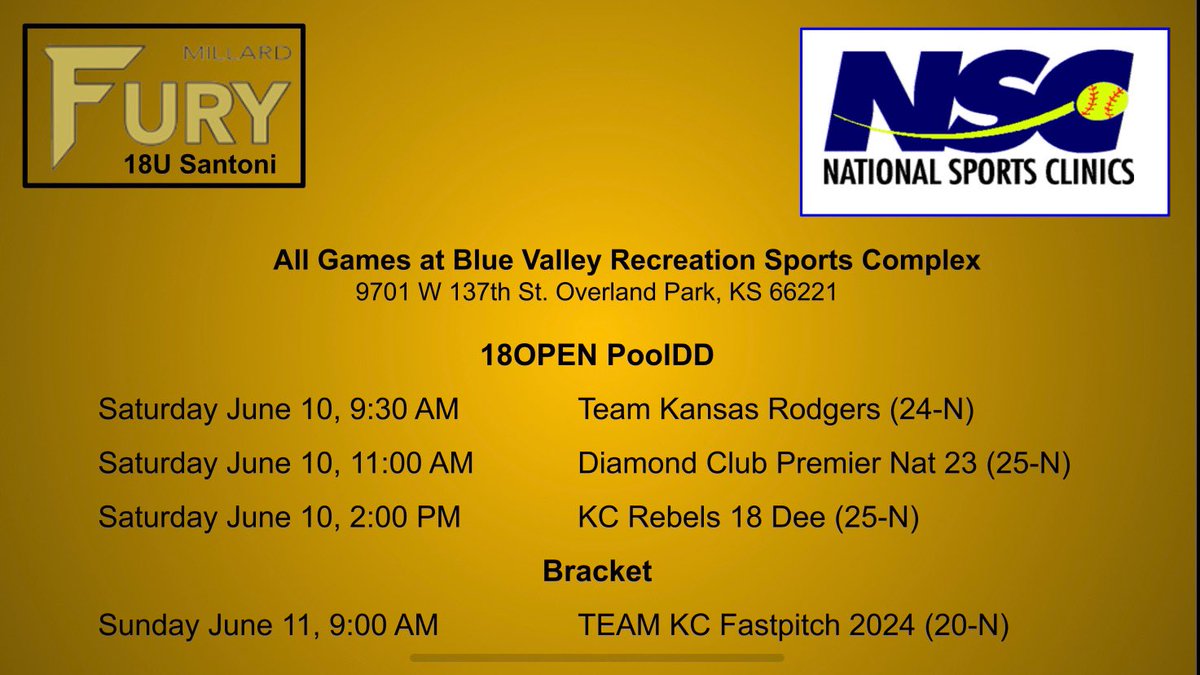 Another weekend = more softball 😎 

Back in action at the NSC Recruiting Tournament in Kansas City!