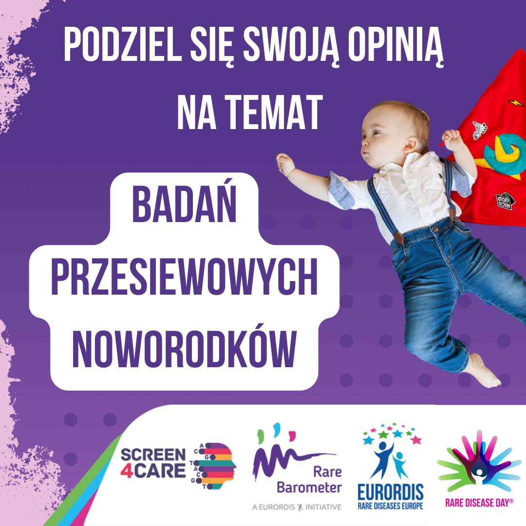 📣 We want to hear your opinion on newborn screening for rare diseases! Express it by taking the new global #RareBarometer survey 👉 tiny.cc/survey_NBS_RD #RareDiseaseDay #NewbornScreening #RareDiseases #ShareYourColours #LightUpForRare #Diagnosis #Worldwide #Community