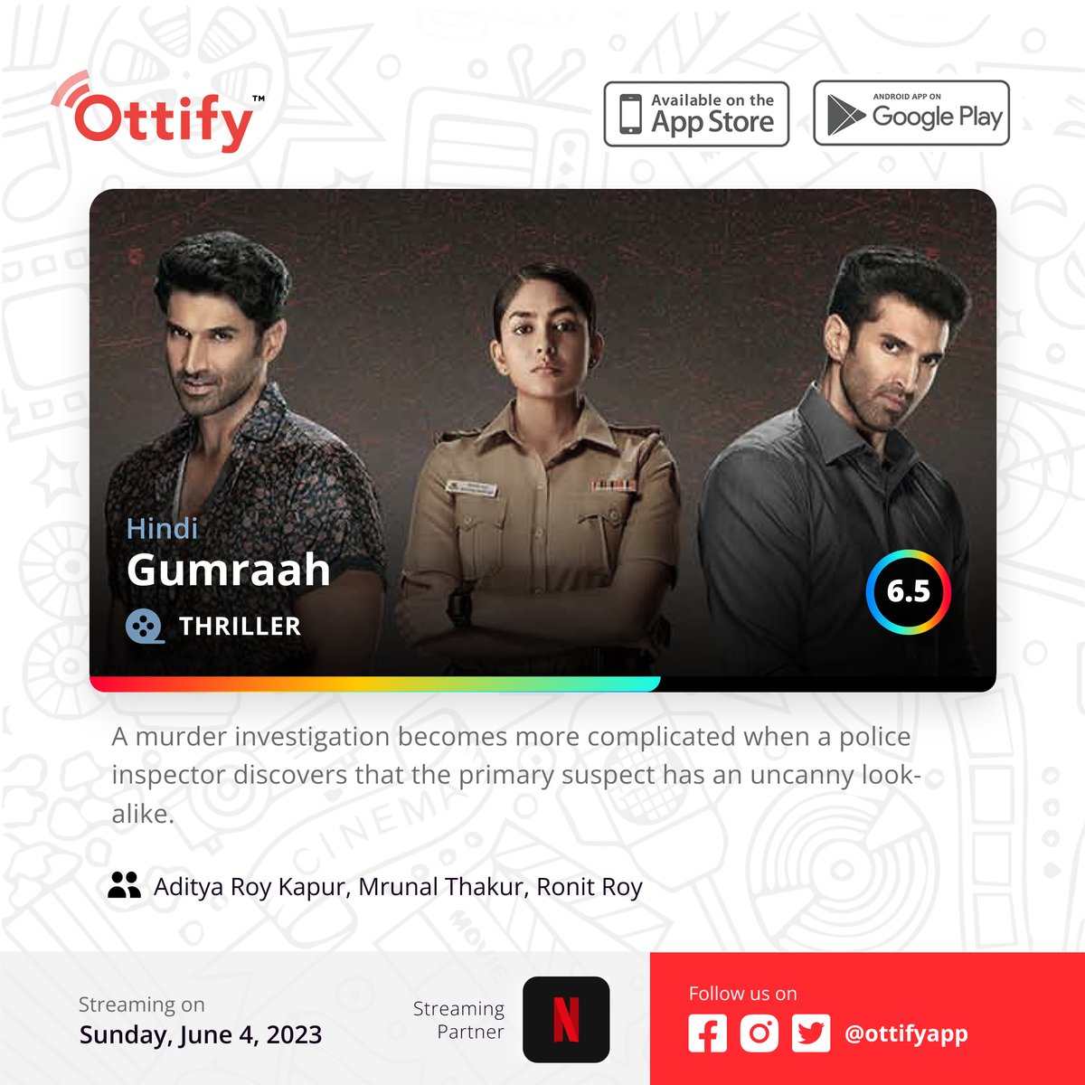 ottifyapp's tweet photo. This week! 😎
 
Do you love movies? Download Ottify app now
#salman #rashmikamadanna #kartikaaryan #ranveersingh #varundhawan #saraalikhan #ranbirkapoor #aliabhatt #adityaroykapoor #sidharthmalhotra #kiaraadvani #malaikaarora #hrithikroshan #katrina #bollywood #hindi #hindimovies https://t.co/stWtoYbVan