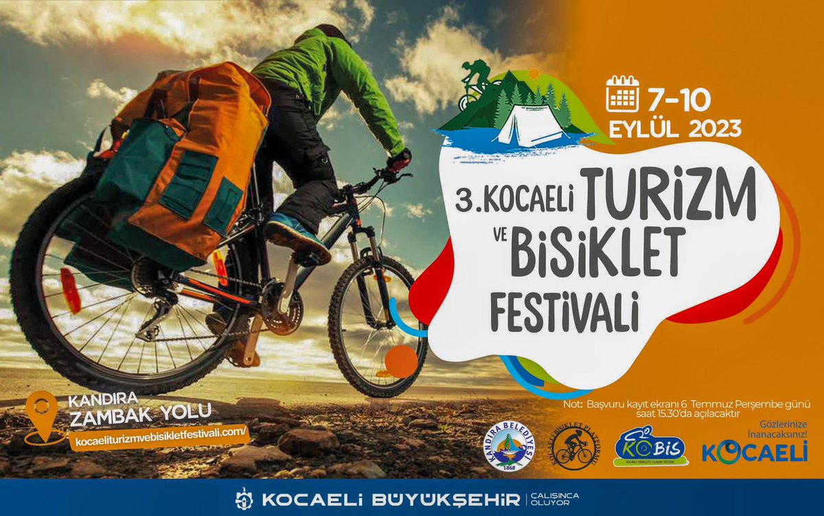 kobip41's tweet photo. Beklenen haber geldi😊🚴‍♂️🚴‍♀️
Bisiklet severlerin merakla beklediği 3.Kocaeli Turizm ve Bisiklet Festivali tarihleri belli oldu 6 Temmuz da kayıtları açılacak festivalin tarihi ise 7-10 Eylül #festivallergüzeldir #festivalkeyfi #mutluşehirkocaeli #mutluluğapedalçevir @dogaakocaeli https://t.co/JDfMckl3de