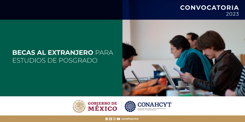 #BecasConahcyt | Dirigida a mexicanas y mexicanos admitidos o inscritos en un programa de posgrado en el extranjero de maestría o doctorado, presencial y de tiempo completo, en áreas prioritarias de ciencias, humanidades, arte o cultura.
 
Consulta Bases➡️ bit.ly/3SxnBIn
