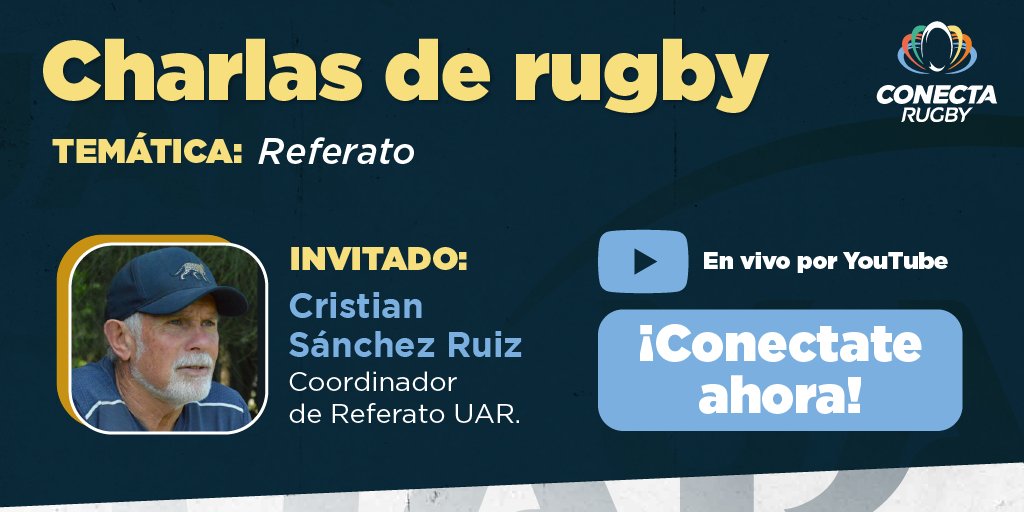 unionargentina's tweet photo. #ConectaRugby | ¡Seguí en vivo un nuevo episodio de 𝘾𝙝𝙖𝙧𝙡𝙖𝙨 𝙙𝙚 𝙍𝙪𝙜𝙗𝙮! 🏉
¡Conectate ahora! 👇🏼
https://t.co/AJLVB12MOr
#LaUniónDeTodos https://t.co/aHUfiqZHVx