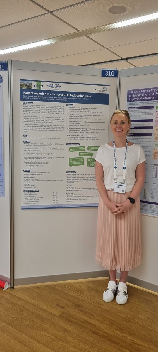 2 posters and poster presentation complete! Thank you @ARC_GM_ and @Manchester_cf  for your help!  #ECFS2023 #arc_gm #whatdietitiansdo #DietitiansWeek2023 #wearedietitians