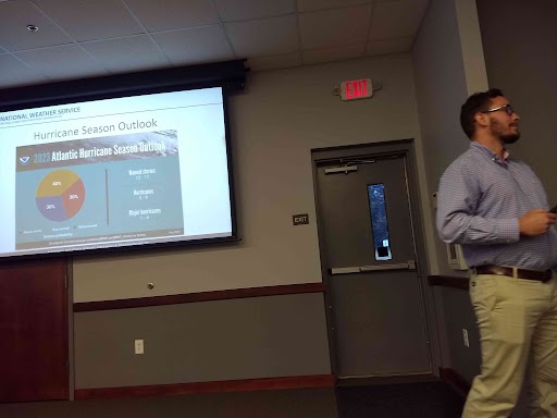 NWSGSP's tweet photo. National Weather Service GSP is participating in the Local Emergency Planning Committee Meeting in Rock Hill, SC today. Presentation topics include the latest Tropical Season Outlook. #LEPC #emergencypreparedness https://t.co/jX5VRVOUtq