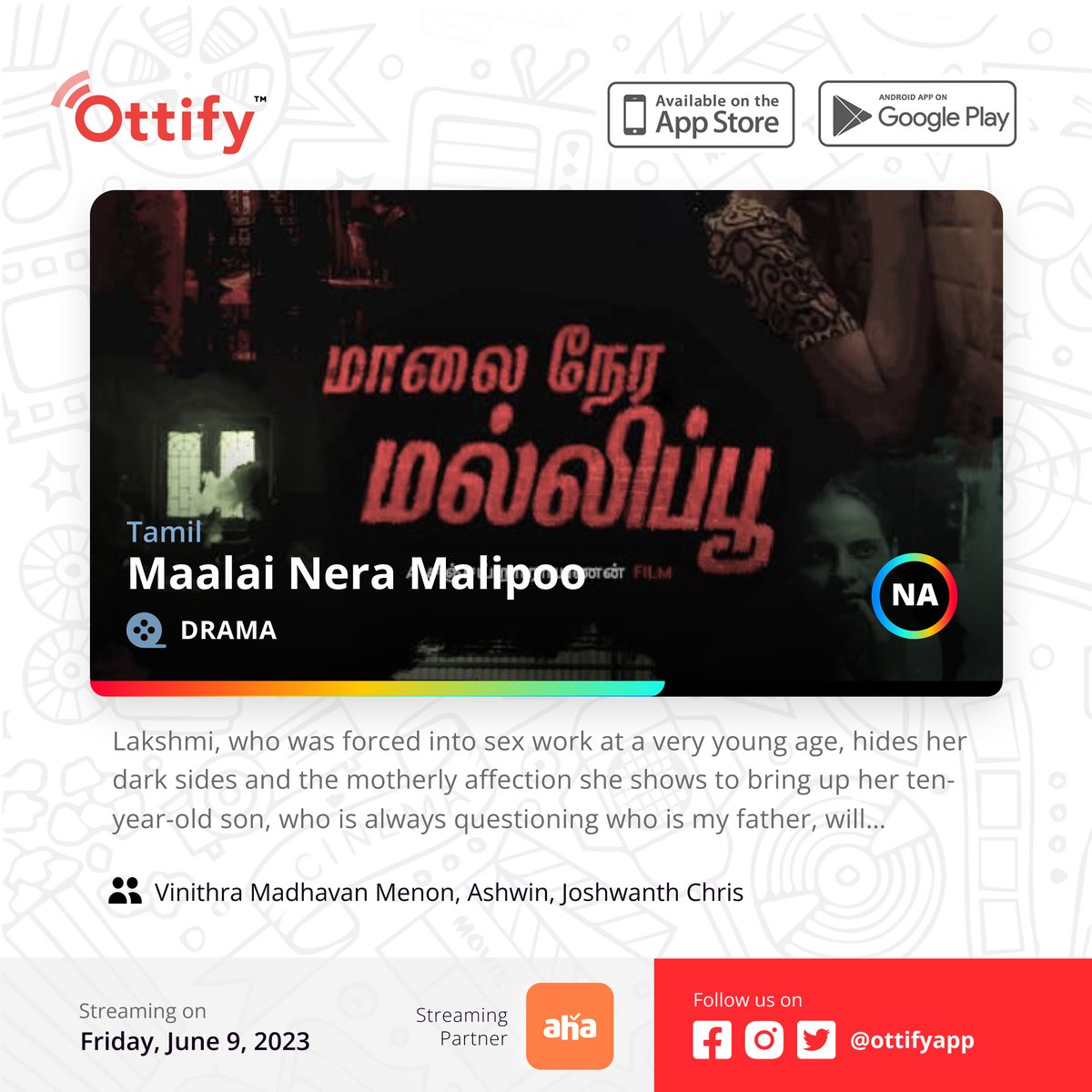 ottifyapp's tweet photo. This week 🤗

Do you love movies? Download Ottify app now
#nayanthara #vijay #kamalhaasan #ajith #dhanush #simbu #vikram #suriya #samantha #rashmikamadanna #vijaysethupathi #sivakarthikeyan #karthi #arrahman #trisha #siddharth #shrutihaasan #hansika #tamil #tamilmovies #kollywood https://t.co/sAOnX6Y71O