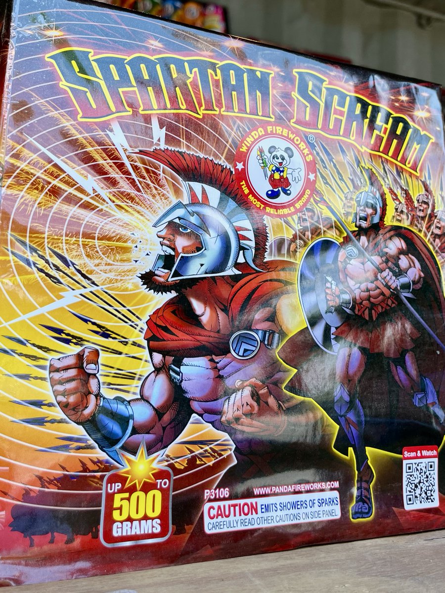 FireworksNowLLC's tweet photo. Spartan Scream 500 gram ground based fountain. Check out our stand at 📍Great Falls Plaza, Sterling, VA 20165 #fireworks #4thOfJuly #summer https://t.co/1jVJII4WBb