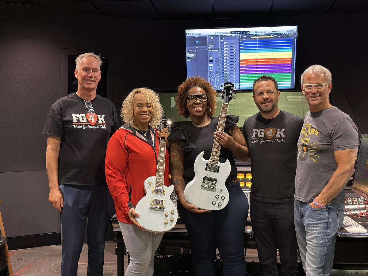Thank you to Free Guitars 4 Kids for the donation of guitars to our Audio Production program! We are filled with joy in anticipation of the music that will fill our hallways &amp; reach a radio and television near you! Thanks to Ms. Tone for building this connection. <a href="/MiriamHarring14/">Miriam Harrington, Ed.D</a>