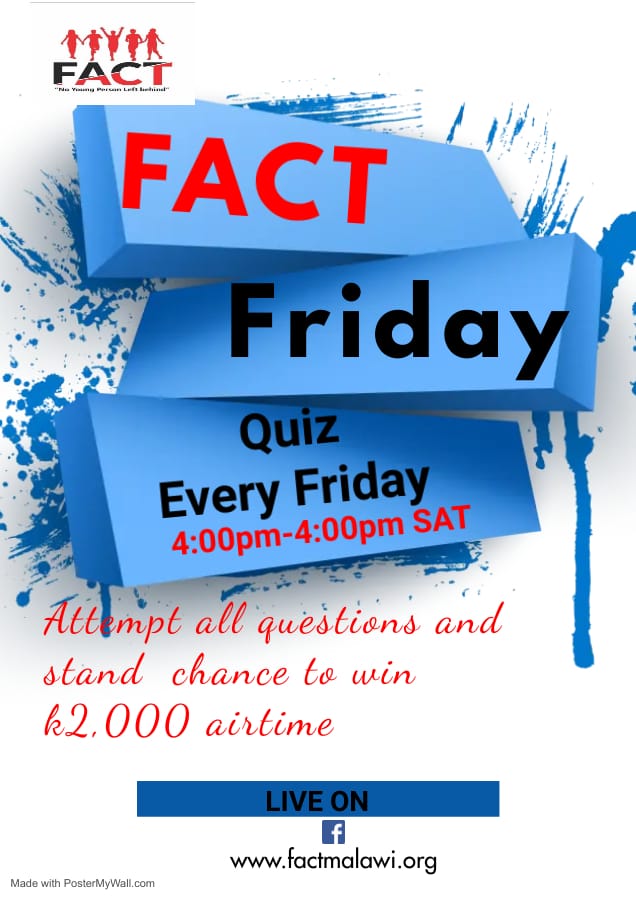 fact_malawi's tweet photo. Test your knowledge on HIV and while at it stand a chance to win MK2,000 worth of Airtime for appealing answers! 

Its #FactFridayQuiz y'all👌🔥

@SIIMalawi @SegalFoundation @UNAIDS @MalawiUNICEF @UNFPAMalawi @PlanMalawi @hivosrosa @USAIDMalawi @PEPFAR @gchallenges @MalawiHealth https://t.co/0dV4dRwmf1
