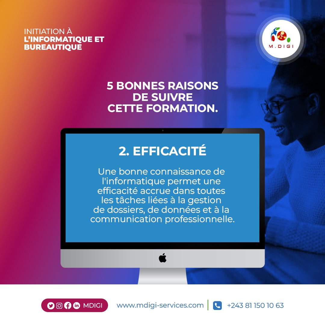 MDIGI01's tweet photo. 🧐Est-il vraiment nécessaire d’apprendre L’INFORMATIQUE ET LA BUREAUTIQUE❓
C’est pour bientôt alors 😉n’oubliez pas de vous inscrire au ☎️ +243 81 150 10 63.
#formationprofessionnel
#avantages
#capacites
#apprendreautrement
#getthedegree
#qualificationprofessionnel https://t.co/O3bzH9PIFQ