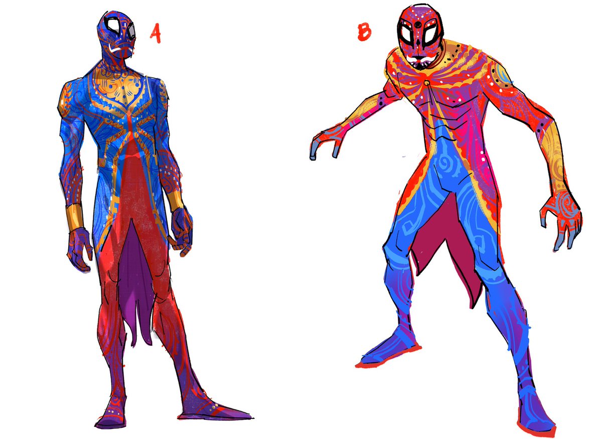 hombreoctubre's tweet photo. Yes,Hobbie is really cool, I know But forget him for a while! (not too long I promise 🤟🏾) My name is Pavitr Prabhakar and no, I wasn’t bitten by a spider I’m from India and these are some of the very early designs, back to 2019 😵‍💫 Things would change a lot along these years 👇🏻👇🏻 https://t.co/bY5KtQHXOC
