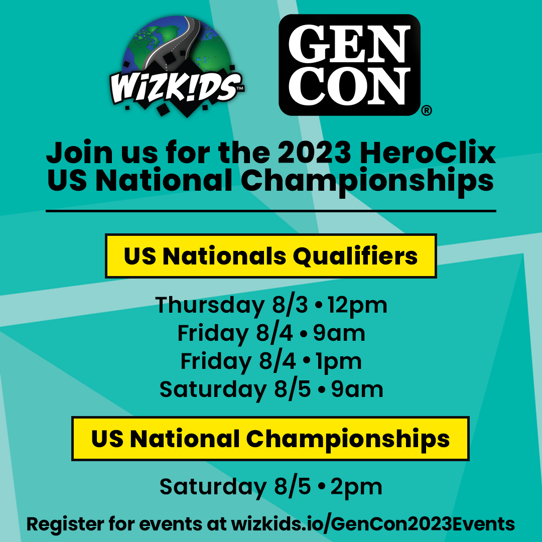 WizKids on Twitter "Join us for the 2023 HeroClix US National