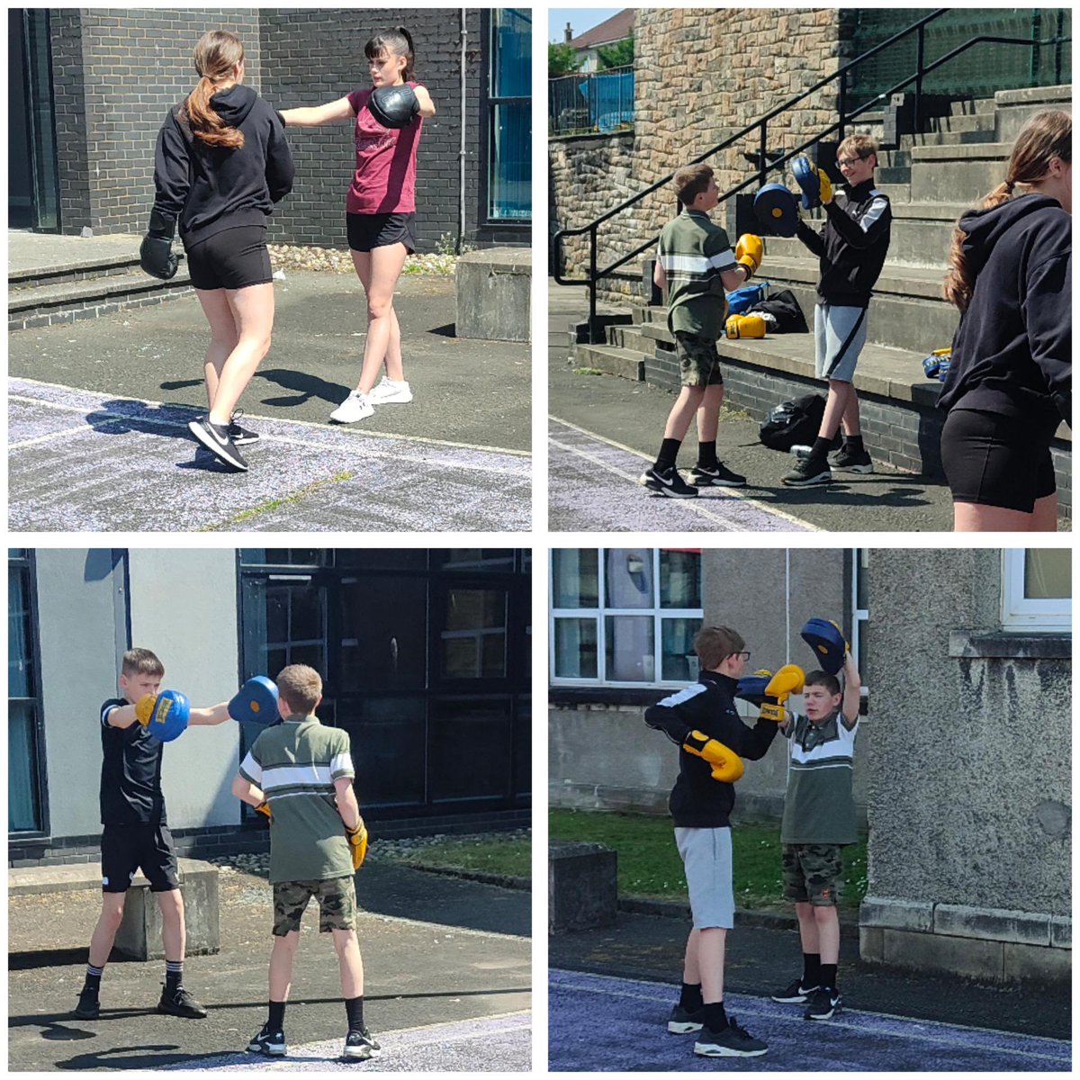 Boxercise making the most of the sunshine 🌞
Thanks to <a href="/allinfitnesssco/">All In Fitness</a> 🥊👏
#outdoorlearning