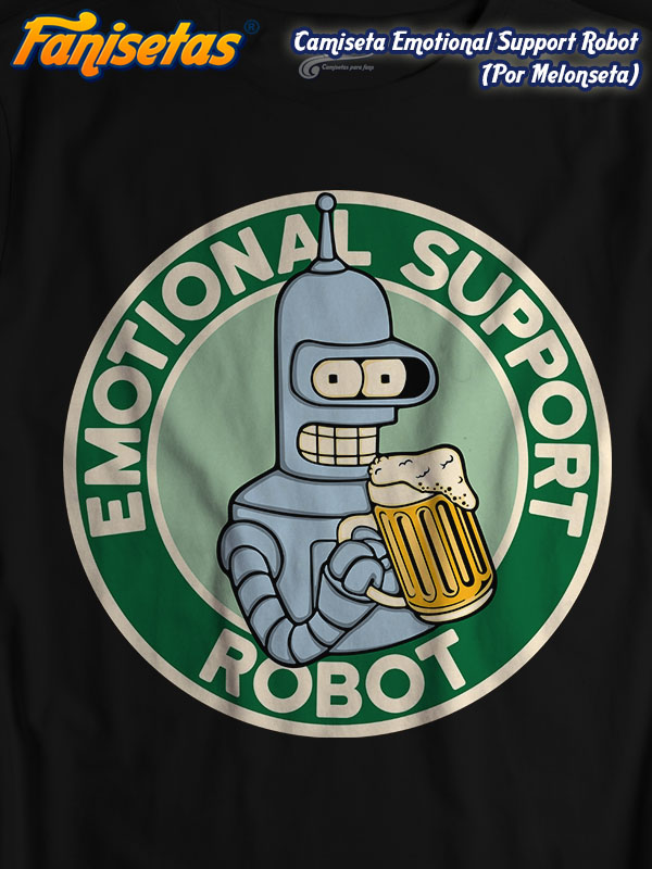 Todos necesitamos un #robot de soporte emocional #buenfinde #camisetas #tees #tshirts #beer #cerveza #bender #fanisetas Ilustrado por @melonseta buff.ly/3N218AV