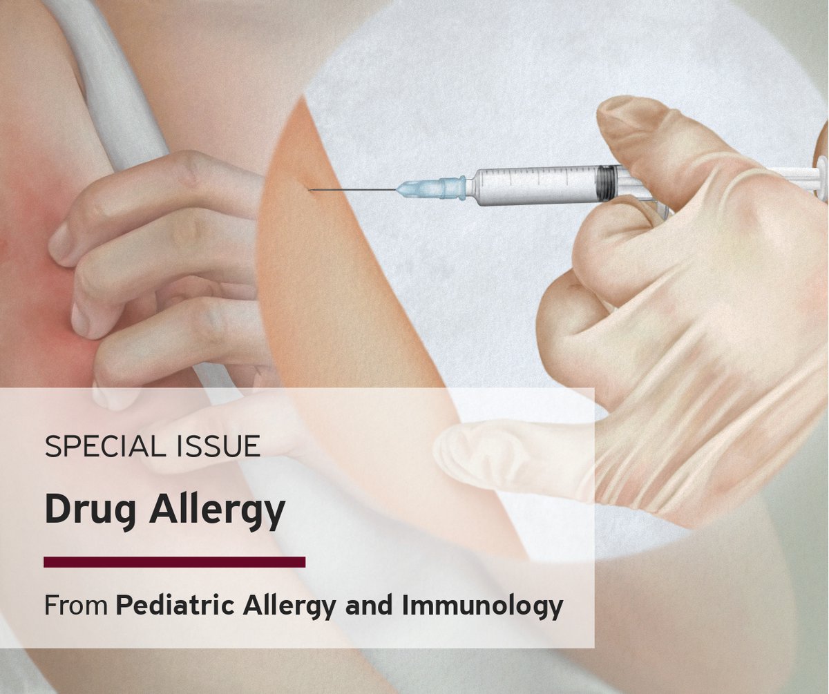 📢 We have launched the Virtual Issue on “#DrugAllergy” 

Read the collection of articles here 👉 onlinelibrary.wiley.com/doi/toc/10.111…

#PAI_journal #HiddenAllergens #delabeling #desensitization #DrugDesensitization #diagnosis #βLactamAllergy #EAACI2023