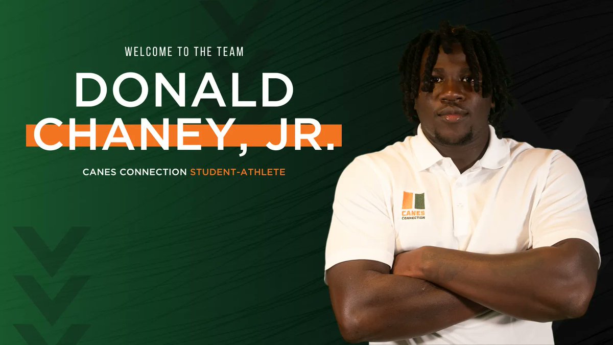 Canes Connection is thrilled to announce our relationship with Donald Chaney, Jr. Welcome to the team, Donald! 🙌🏻 @Donchaney1_fpa #CanesConnection #WelcomeToTheTeam #GoCanes