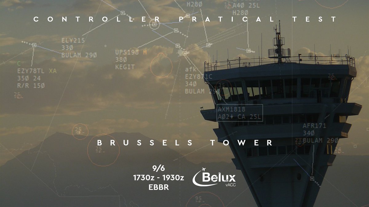 Join us this evening between 1730z-1930z and help one of our controllers on their EBBR_TWR CPT!