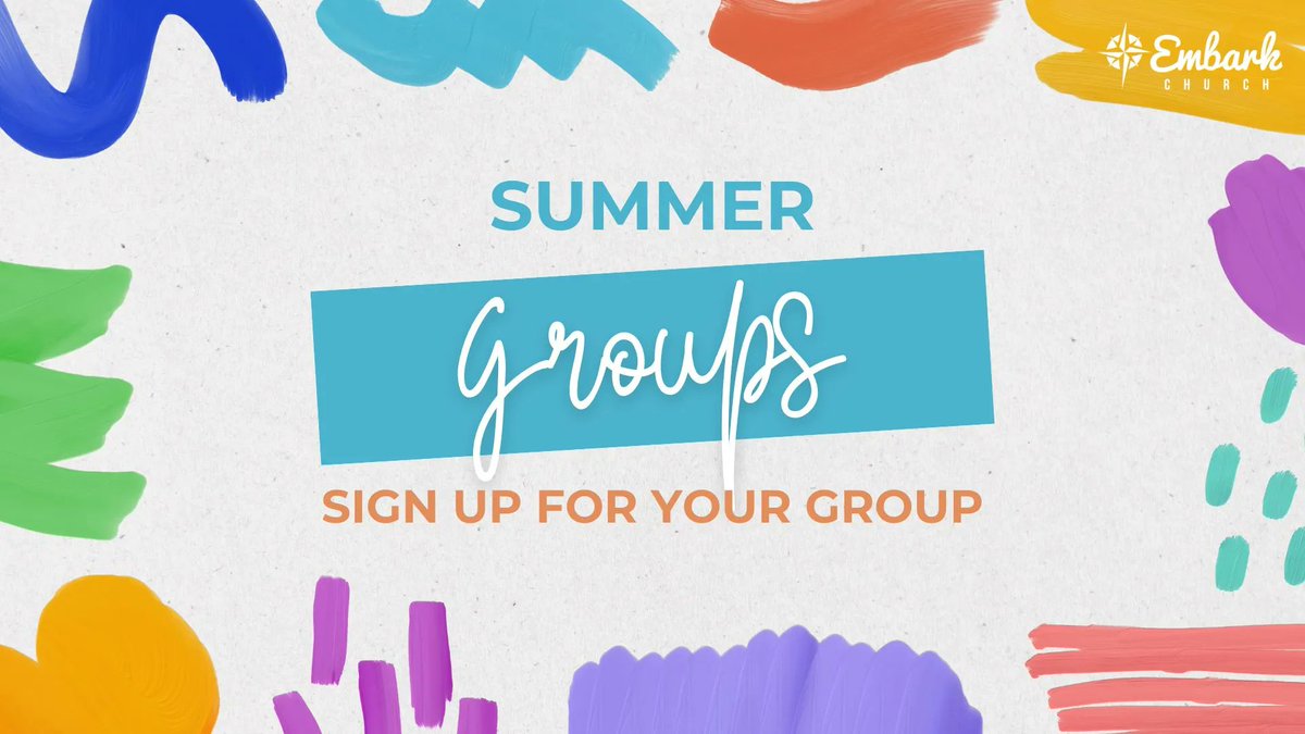 EmbarkChurch's tweet image. It's not too late to sign up for a summer group! Click the link here to find your perfect small group: buff.ly/3GhLmMz