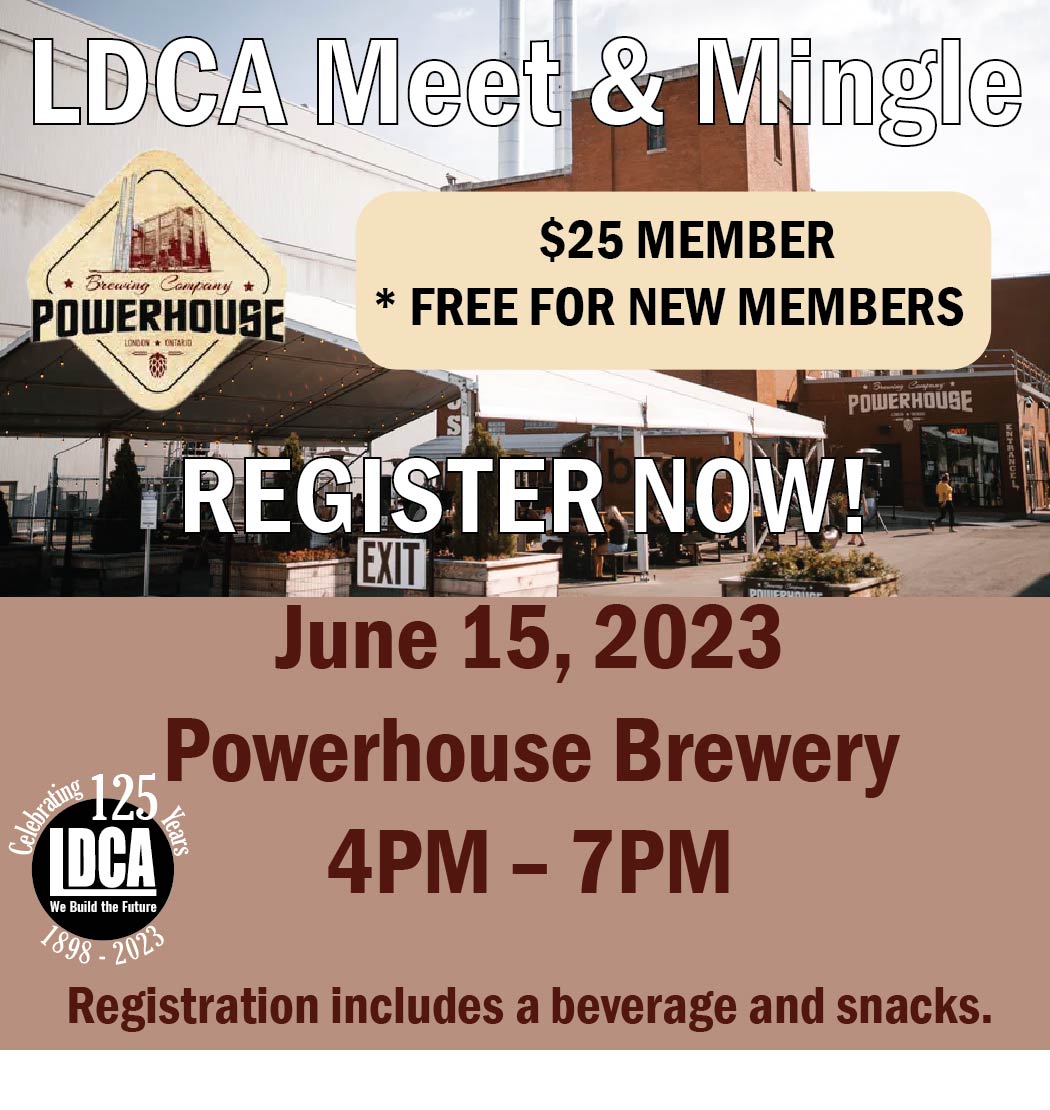 Ready for some fun? Join us for a Meet and Mingle at Powerhouse Brewery June 15th! Meet new people, try some delicious snacks, and grab a pint of your favorite craft beer. Don't miss out! 

REGISTER NOW! ldca.on.ca/events/EventDe…

#MeetandMingle #Network #PowerhouseBrewery