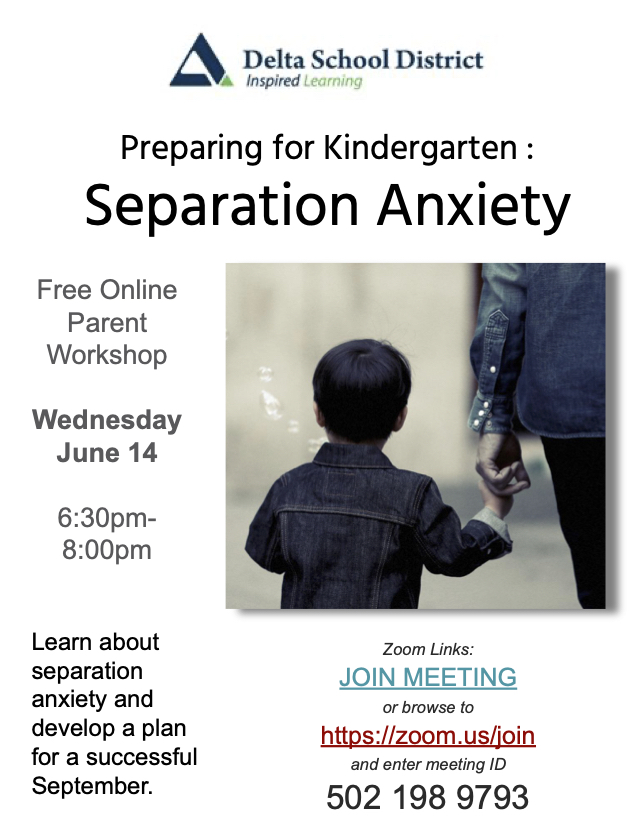 Separation Anxiety is a normal part of many children’s early experience. Fortunately, there are many things we can do to prepare for a smooth start to school in September. Join us for this free online workshop on June 14 to learn more. ow.ly/8Sgi50OBnUz