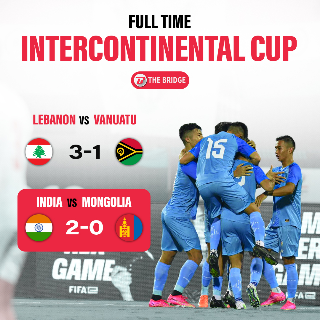 🕛FULL TIME

2 goals in the first half were enough for the #BlueTigers🐯to start the tournament with a win.🔥 

A strong performance from Lebanon gave them the victory over Vanuatu.👏

#IndianFootball⚽️ #HeroIntercontinentalCup #LBNVAN #INDMNG