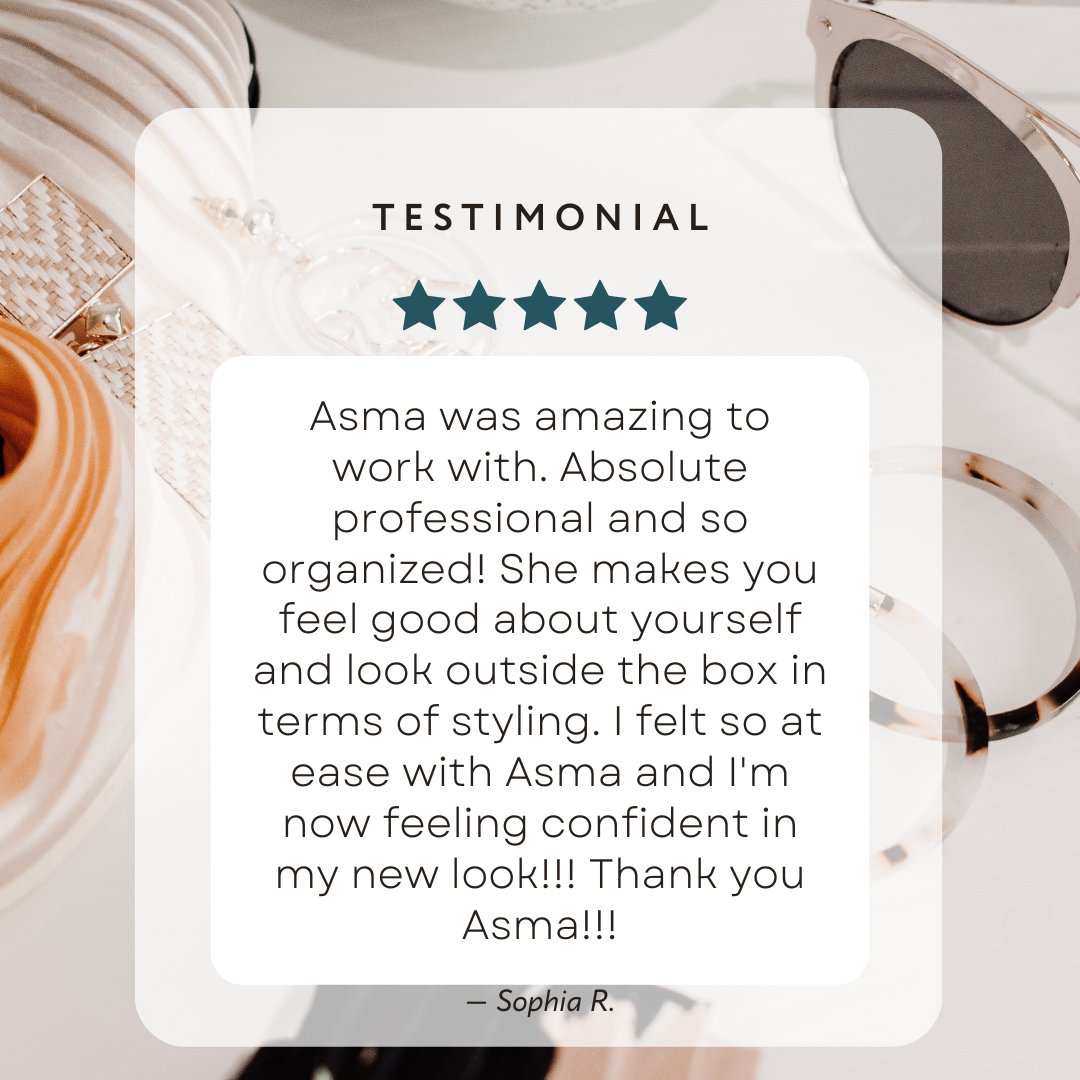 styledbyasma's tweet photo. ✨ Client Testimonial: A Styling Success Story! ✨

So pleased to receive this incredible review from my amazing client. 🌟💕 Her satisfaction and happiness fuel my passion for helping Muslim women embrace their unique styles and values. Thank you for your kind ... https://t.co/XzsJU1oqI9