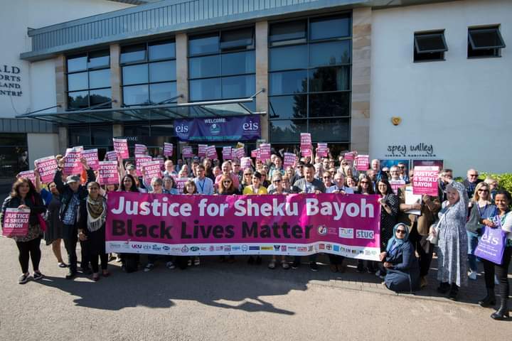 gerardwilkie's tweet photo. EIS support Justice for Sheku Bayoh #EISAGM23 #EISUnion #Aviemore #ShekuBayoh #SUTRScotland #BlackLivesMatter https://t.co/MaNQBsN3DI