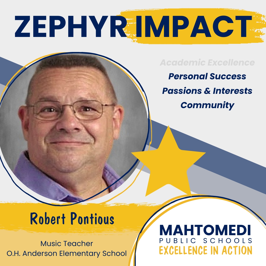 A parent left a note of appreciation for Robert Pontious, music teacher at O.H. Anderson Elementary.“My daughter has never come home talking about how much she loves music until this year with Mr. Pontious. We look forward to him teaching our girls music as long as he's willing.”