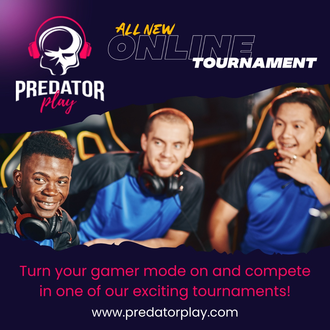 predator_play's tweet photo. Get ready to level up your game and show off your skills!

Join us in one of our exhilarating tournaments and let's see what you're made of. It's time to turn on that gamer mode and bring your A-game! 💪🎮

🌐 https://t.co/5UJs5iGA2Y

#Predatorplay #OnlineTournament https://t.co/2Rij7kx9Mw