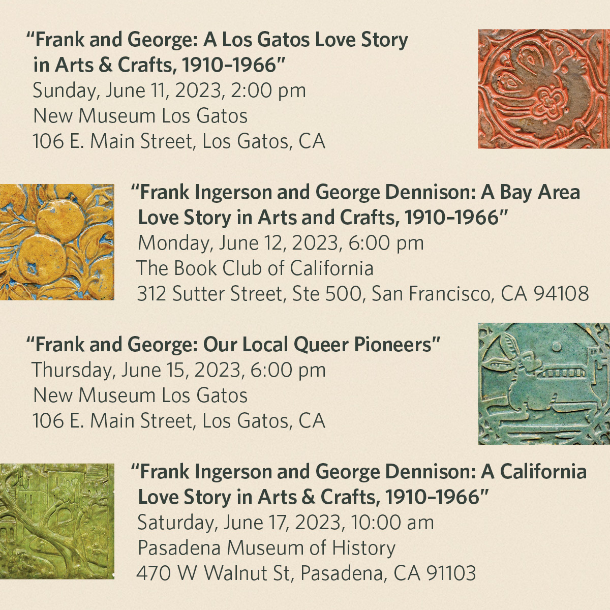 Richard Mohr is on a speaking tour of California with his book “The Splendid Disarray of Beauty.” He will be presenting at the New Museum Los Gatos, Book Club of California, and Pasadena Museum of History. Please check these orgs.’ websites for details &amp; registration info.