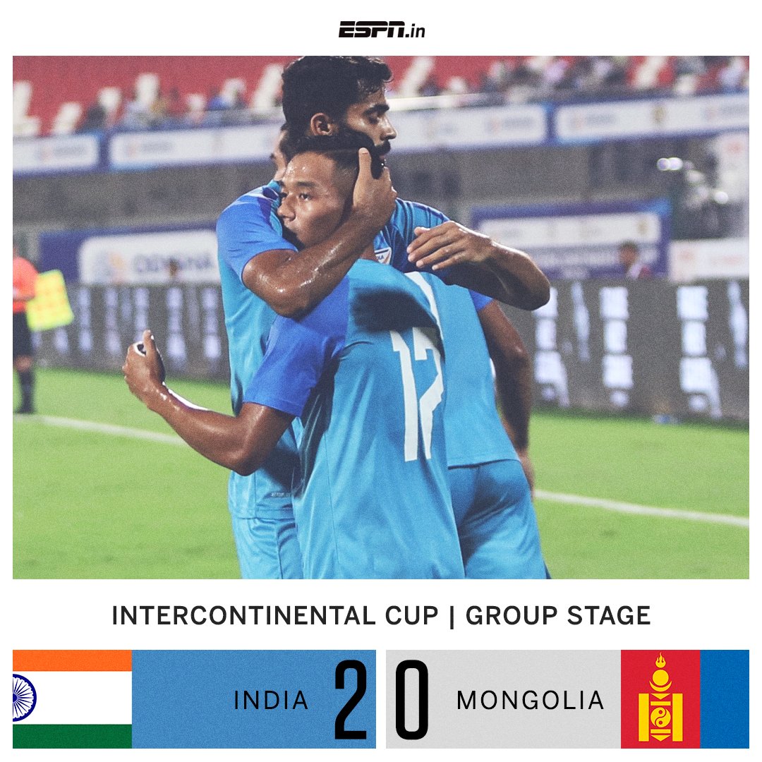 India start their Intercontinental Cup campaign with a W 🤌

es.pn/45XuEA6 | #INDMNG | #IndianFootball