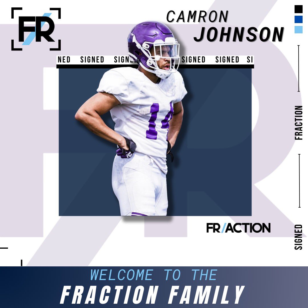 🚨 NEW SIGNING 🚨Welcome Camron Johnson @camjohnson_23 to the #FRACTIONFAMILY for NIL representation. Cam is a Senior WR at Northwestern University from Nashville, TN. - A transfer coming over to the Big 10, Cam is poised for a breakout year. We are thrilled to welcome Cam✍️