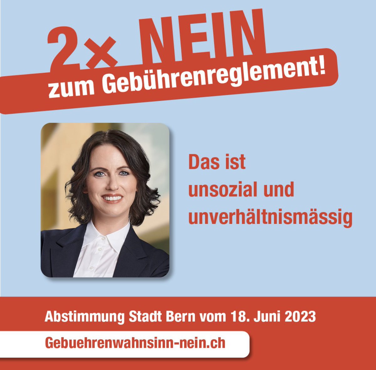«Die Stadt will mit überhöhten Gebühren die Kasse füllen – und schröpft dabei Menschen, die dringend auf einen eigenen Parkplatz angewiesen sind.» 💬

Simone Richner
Stadträtin

#GebuehrenWahnsinnNein #StadtBern #Abst23