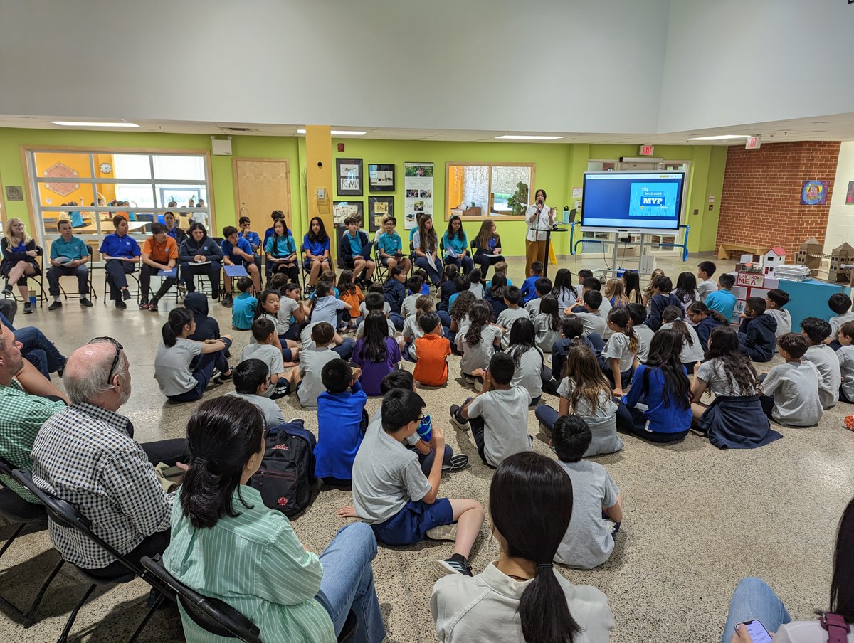 Our incredible grade 7 and 8 students took center stage as they presented their #MYP journey to students and families! We applaud their confidence, dedication, and hard work. Congratulations to all our Grade 7 & 8 students on a successful MYP year! 👏 #MYPJourney #IBWorldSchool